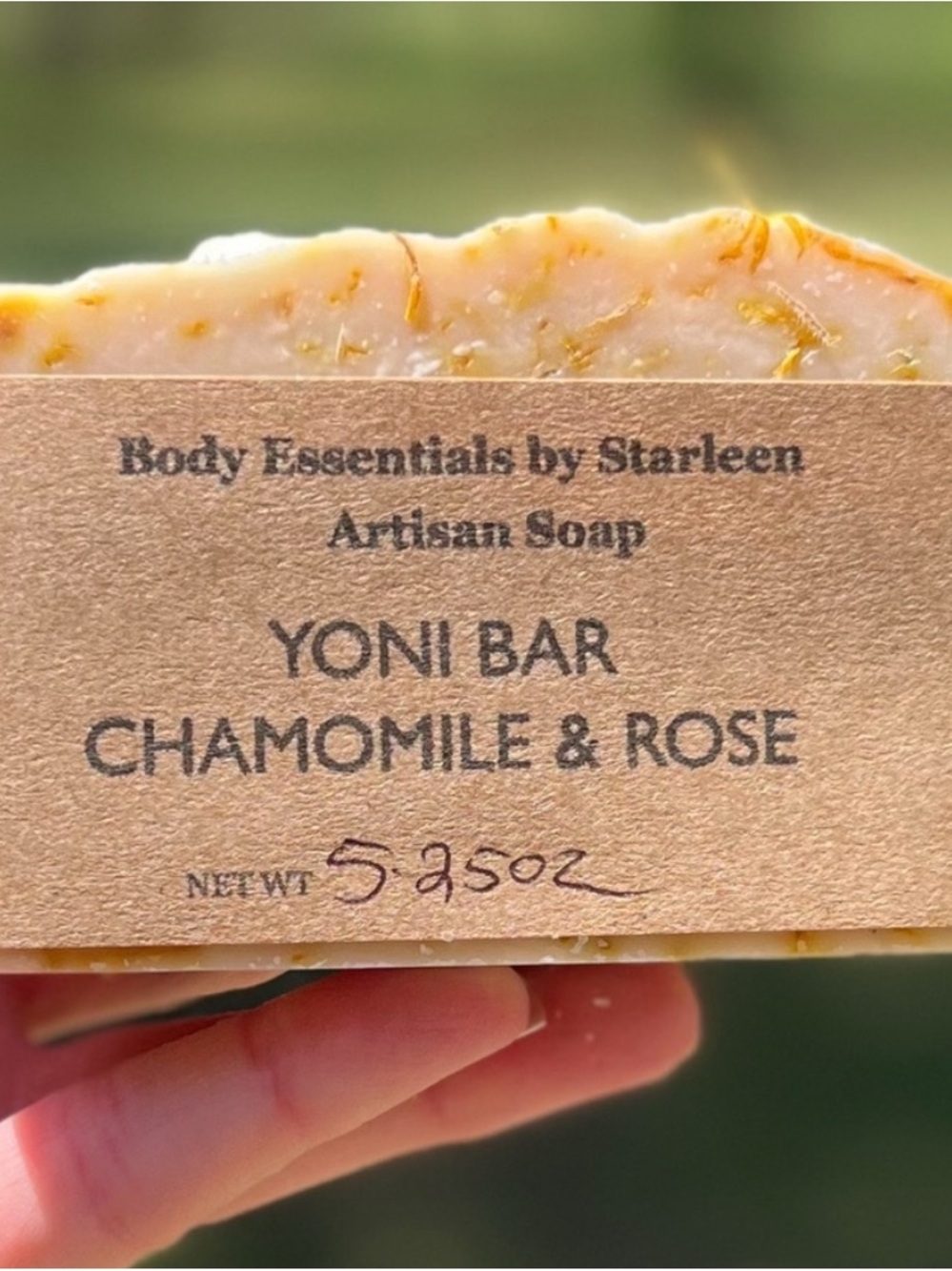Hand Crafted Chamomile & Rose Yoni Bar - for KittyK
